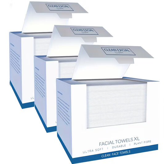 Thick Disposable Cleansing Cloths for Face, Extra Large Towels for Dry & Wet Use, 40 Sheets per Box, 10.24 × 11.81 Inches, Available in 1,or 3 Boxes